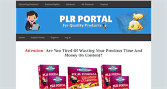 Desktop Screenshot of plrportal.com